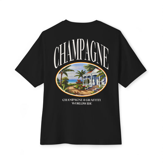 the Champagne & Graffiti "CHAMPAGNE MAISON" Oversized tee