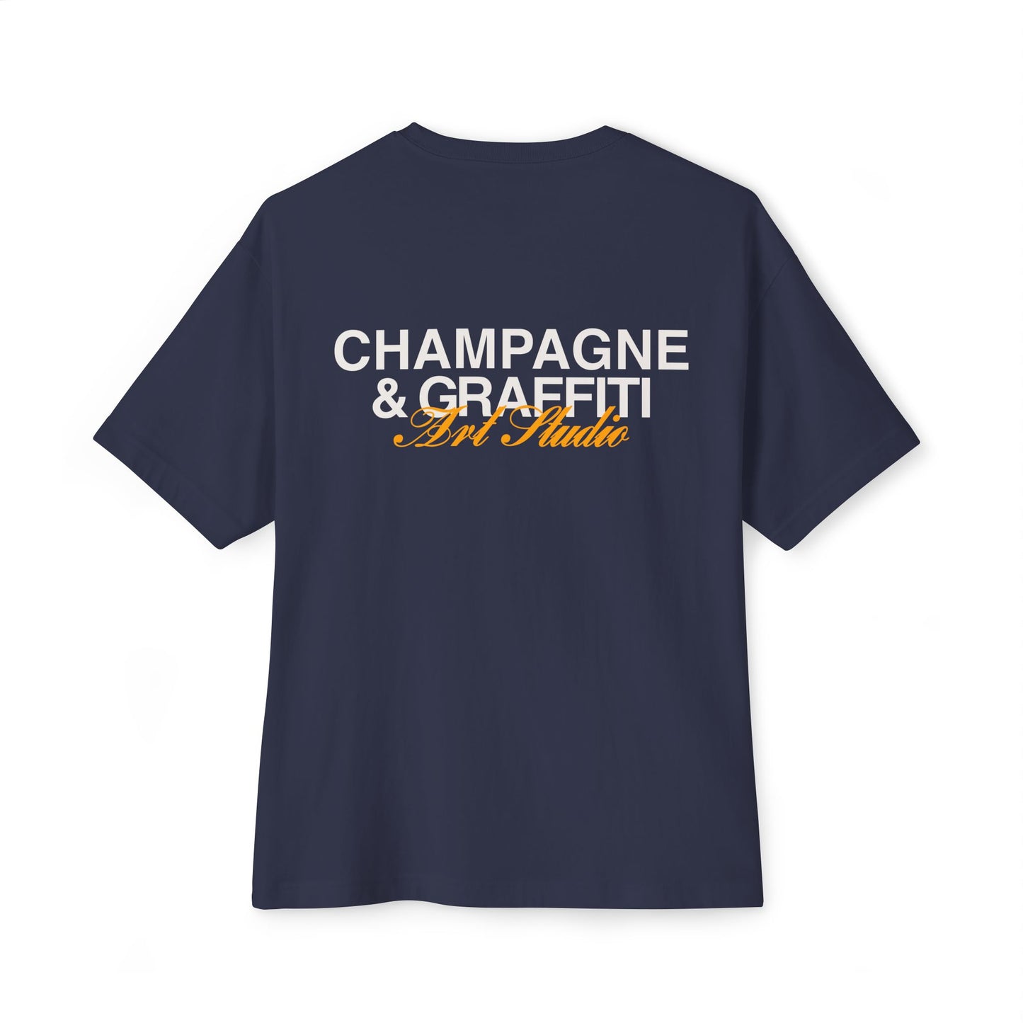 the Champagne & Graffiti "ART STUDIO" Oversized tee