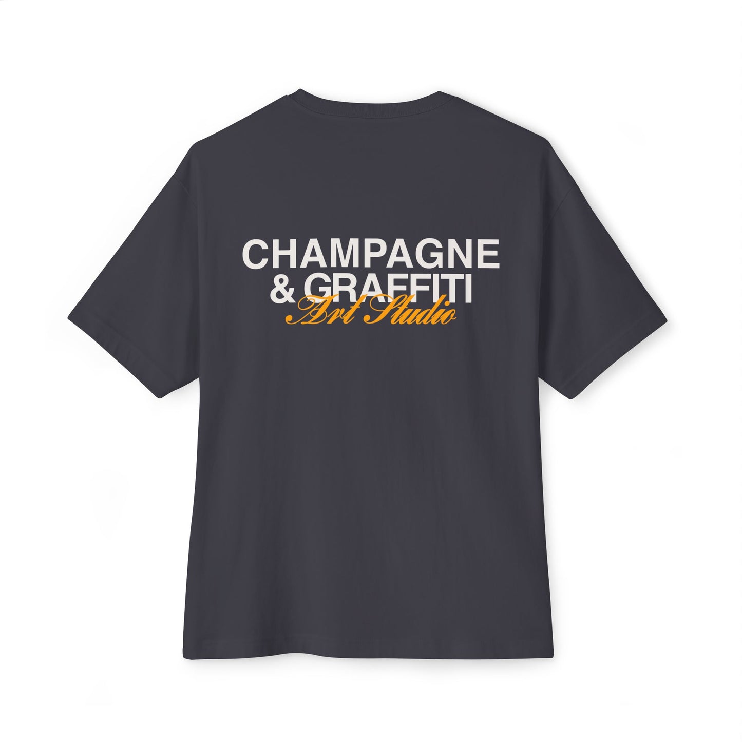 the Champagne & Graffiti "ART STUDIO" Oversized tee