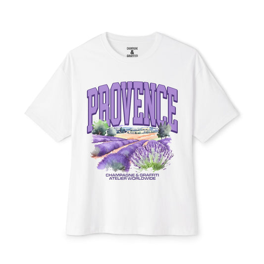 the Champagne & Graffiti "PROVENCE LAVENDER" Oversized tee