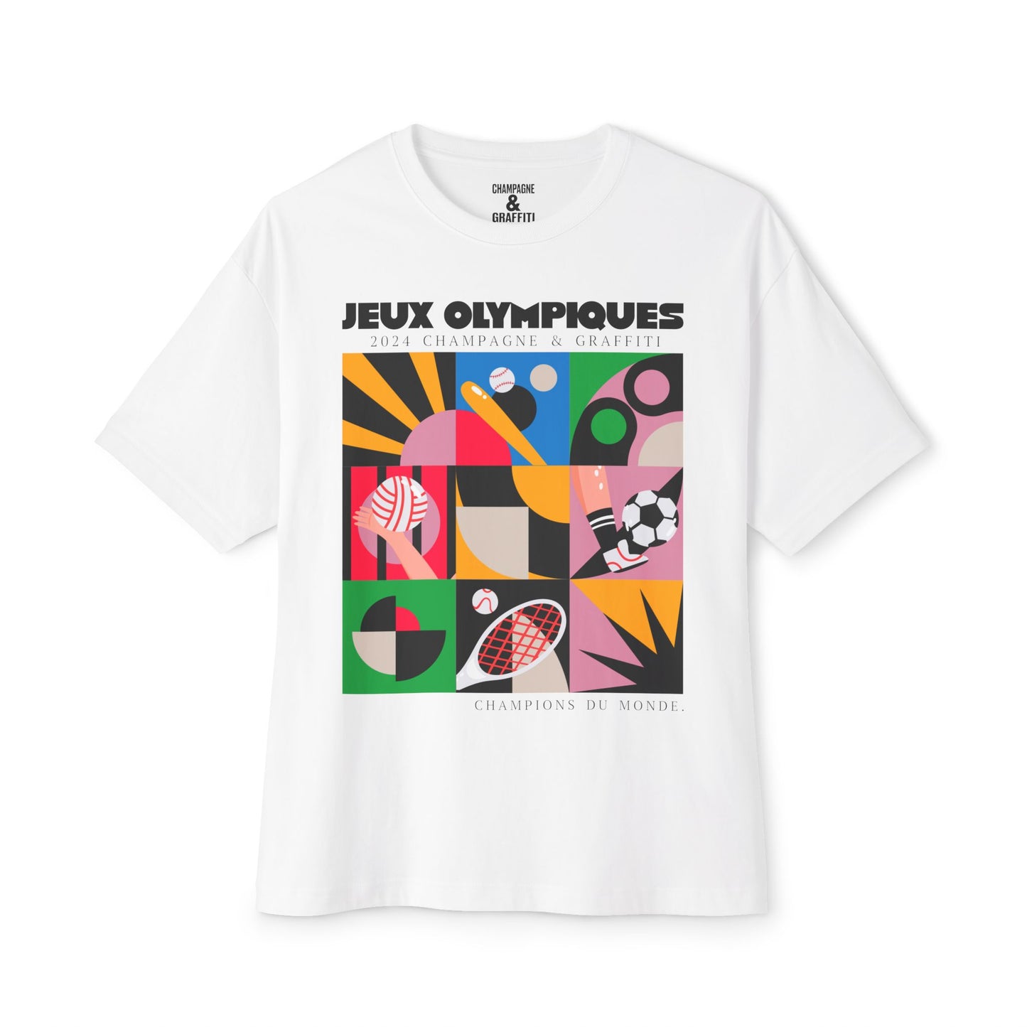 the Champagne & Graffiti "JEUX OLYMPIQUES" Oversized tee